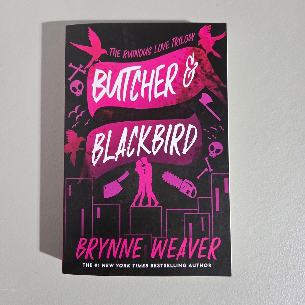 Brynne Weaver Butcher & Blackbird Book OS Black Pink Dark Romance Paperback
